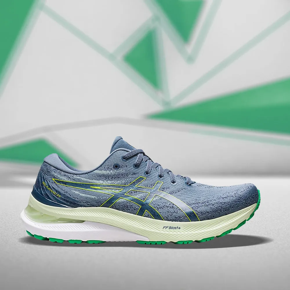 ASICS GEL-KAYANO 29 (M) - STEEL BLUE/LIME ZEST RUNNING SHOES