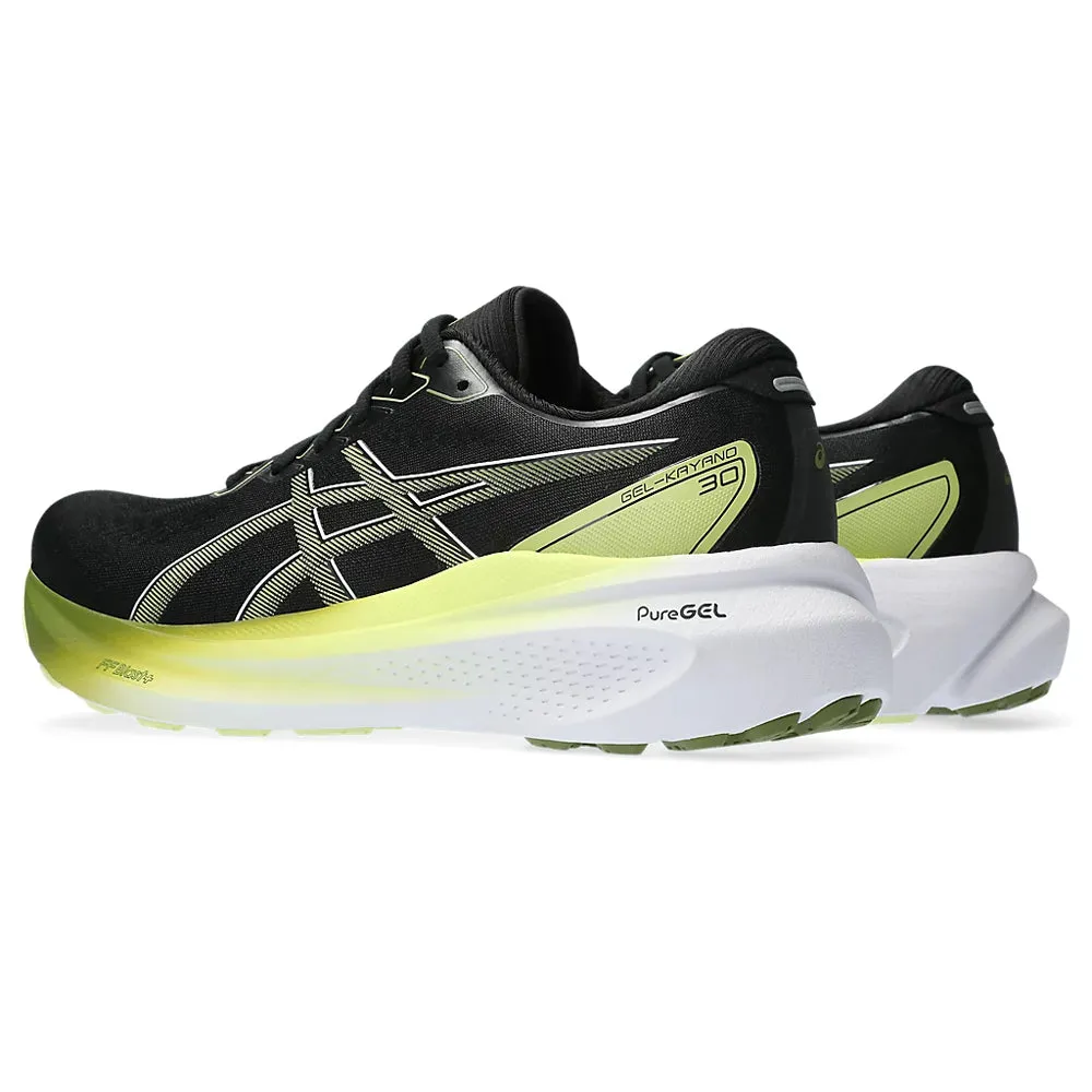 ASICS GEL KAYANO 30 (F) - (BLACK/ GLOW YELLOW) RUNNING SHOES