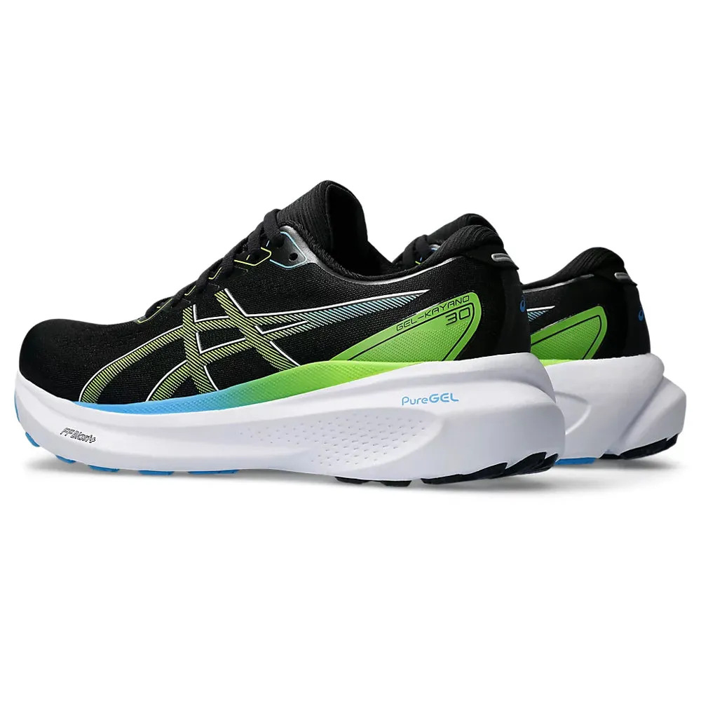 ASICS GEL-KAYANO 30 (M) - (BLACK/ELECTRIC LIME) RUNNING SHOES