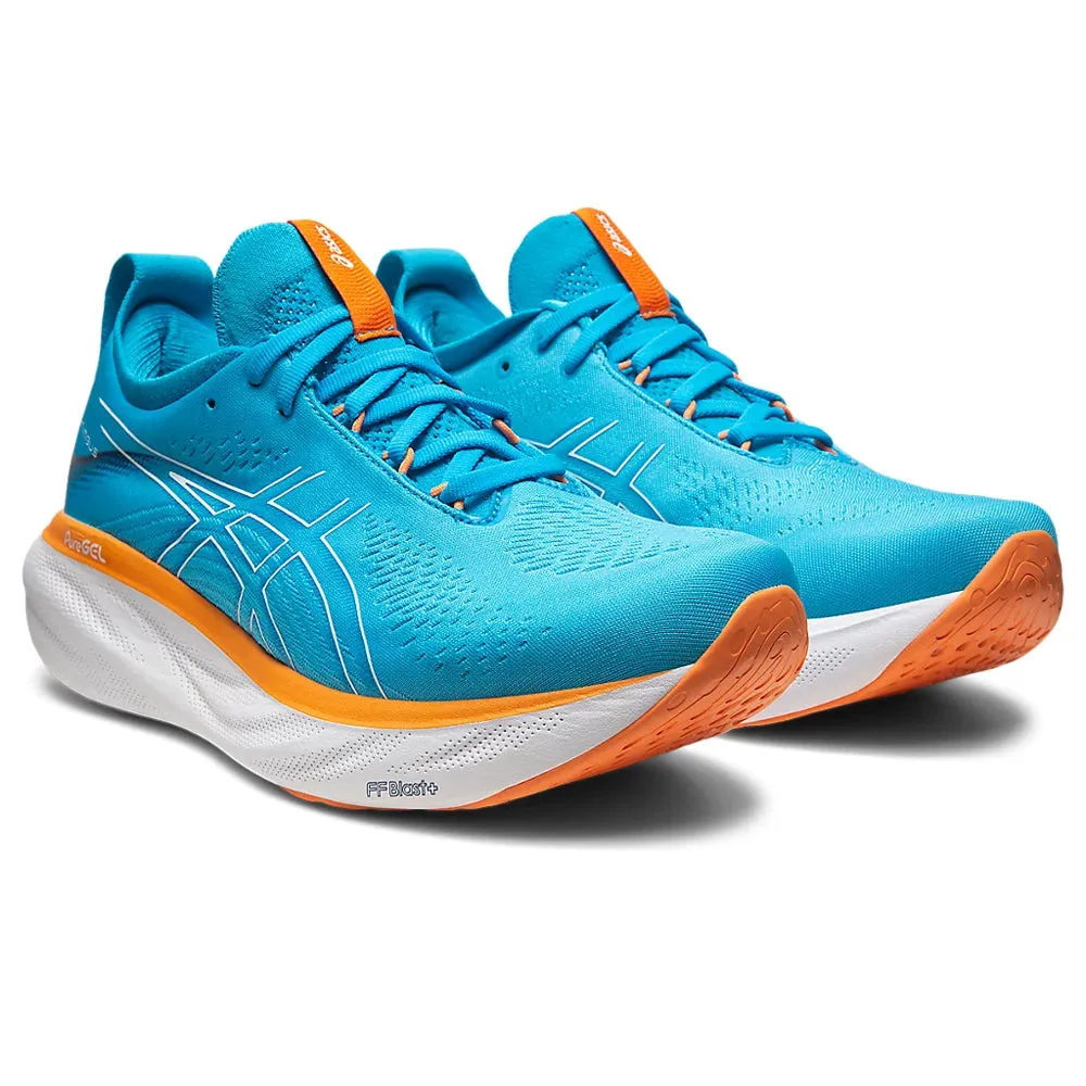 ASICS GEL-NIMBUS 25 (M) - (ISLAND BLUE/ SUN PEACH) RUNNING SHOES