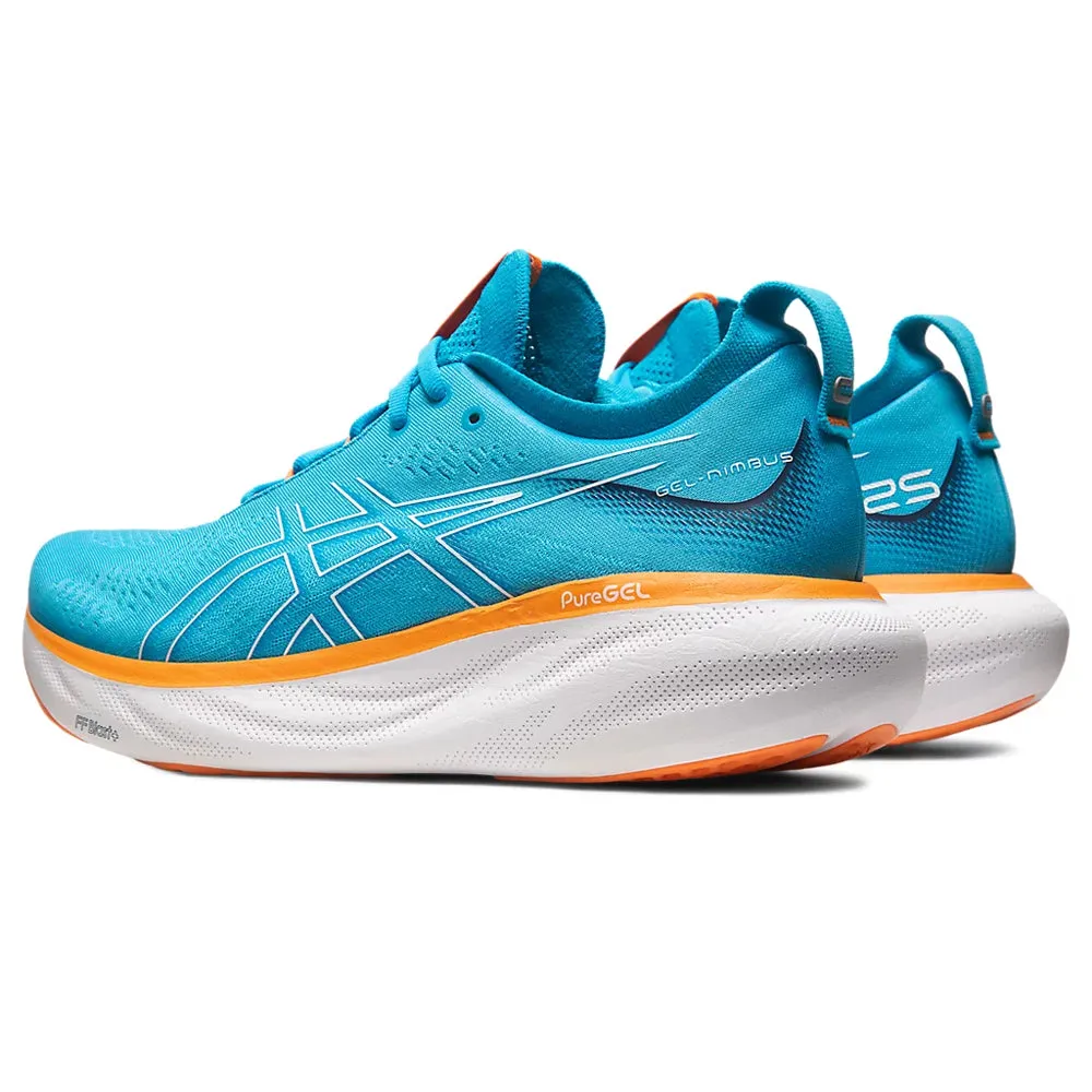 ASICS GEL-NIMBUS 25 (M) - (ISLAND BLUE/ SUN PEACH) RUNNING SHOES