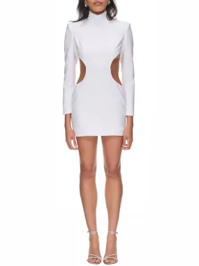 Backless Turtleneck Dress (DR2005A-WHITE)