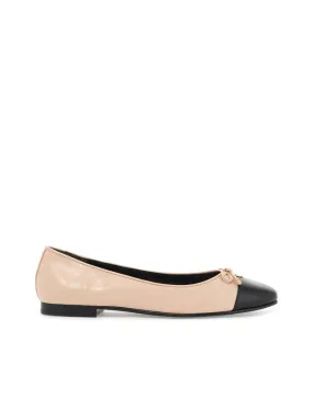 Ballet Flats With Contrasting Toe