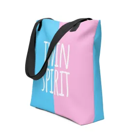 Blue Pink White All-Over 'TWIN SPIRIT' Pride Tote