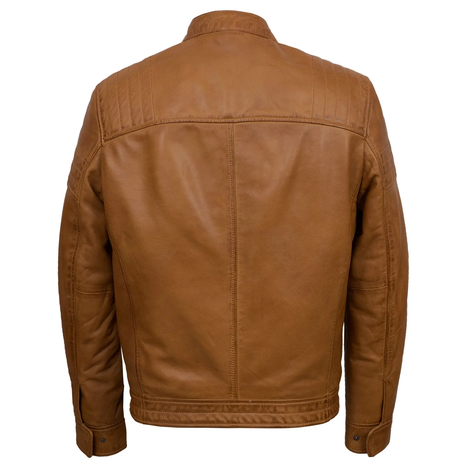 Budd: Men's Tan Leather Jacket