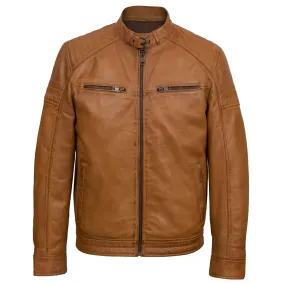 Budd: Men's Tan Leather Jacket