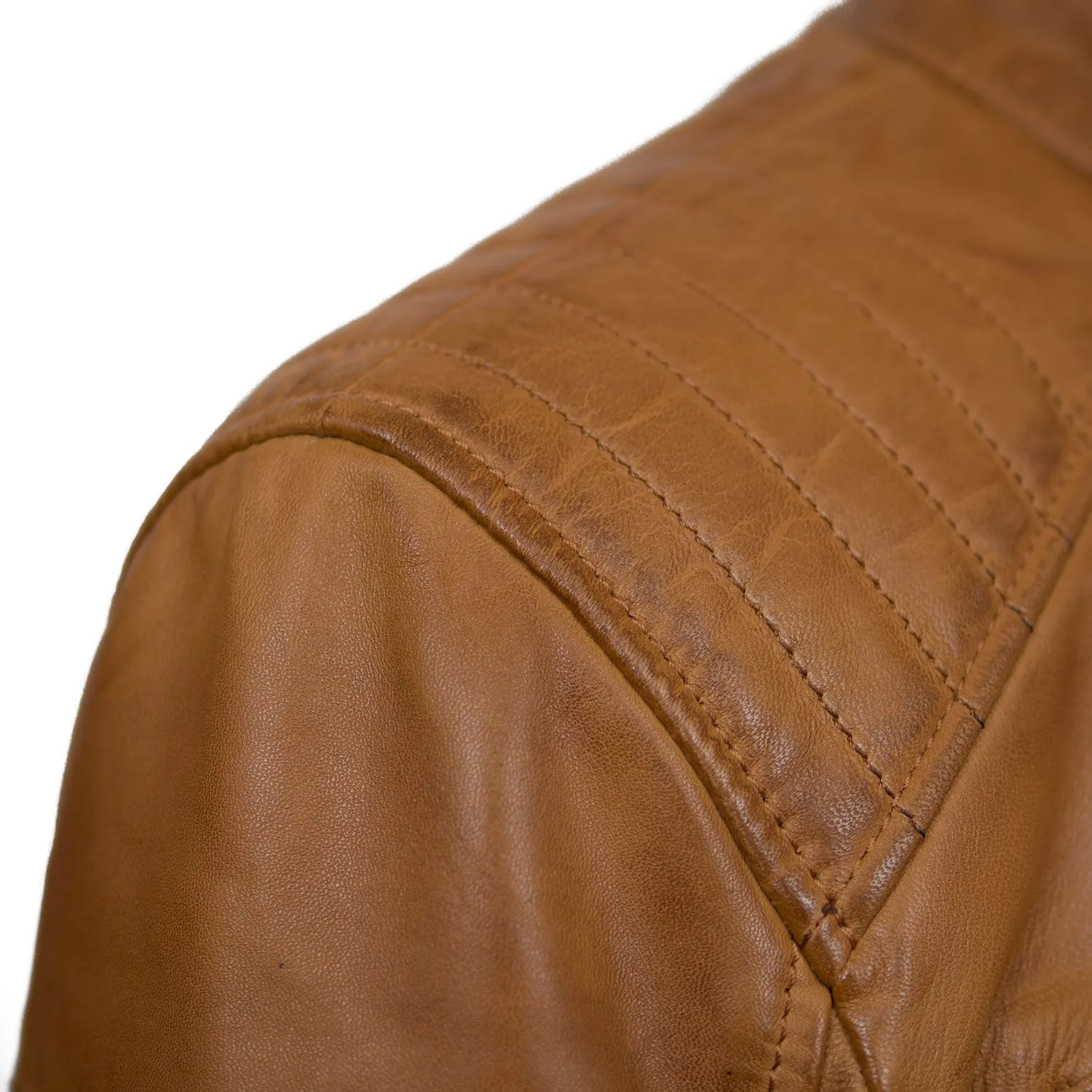 Budd: Men's Tan Leather Jacket