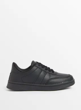 Buy Black Retro Style Lace Up Trainers 13 Infant | Trainers | Tu