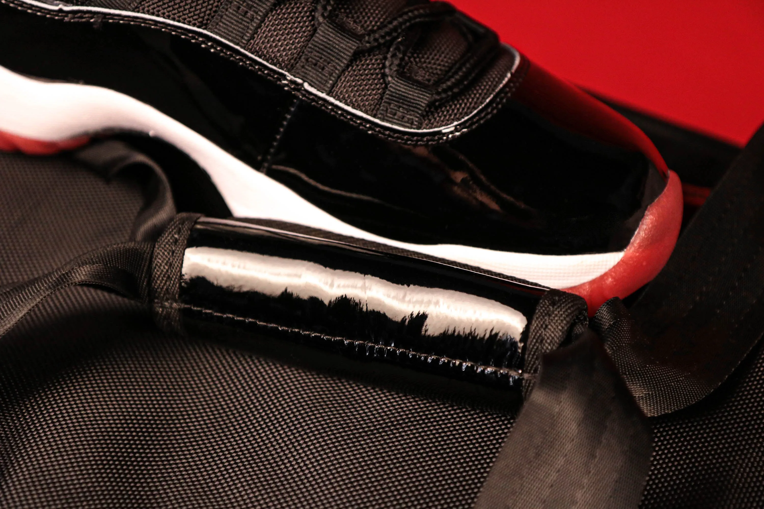 Flight Pack Sneaker Duffle Bag To Match Bred 11s | Sneaker Duffel Travel Bag