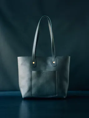 Julia Tote - Horween Dark Navy Tumbled Essex - FINAL SALE