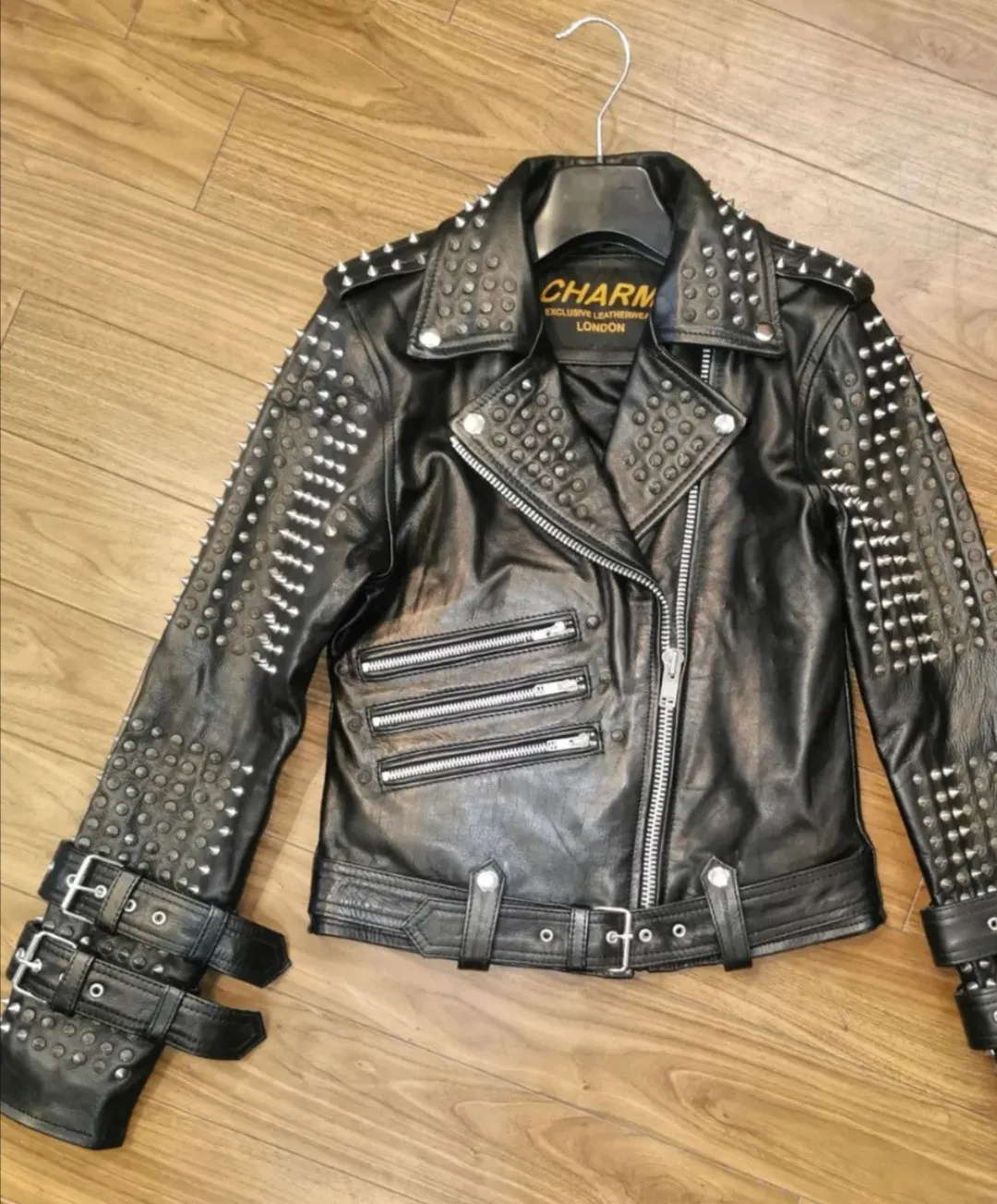 Ladies Super Studded Biker Jacket