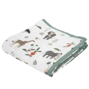 Little Unicorn Original Deluxe Muslin Quilt - Safari Social 2