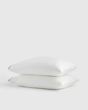 Luxury Organic Sateen Border Pillowcase Set