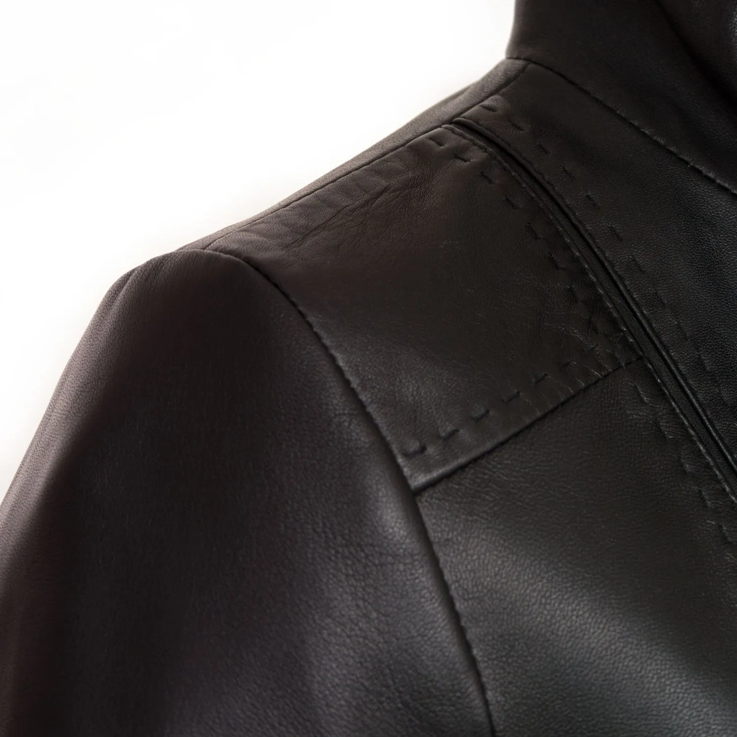 May: Women's Black Leather Jacket