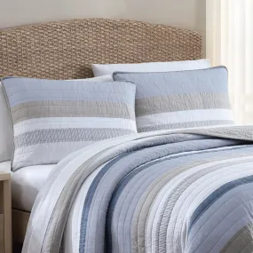 Nautica Galewood Beige King Quilt-Sham Set Multi