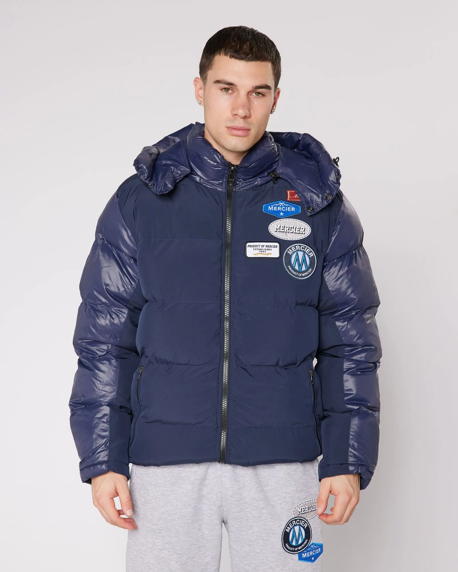 Navy OG badge Panelled Jacket