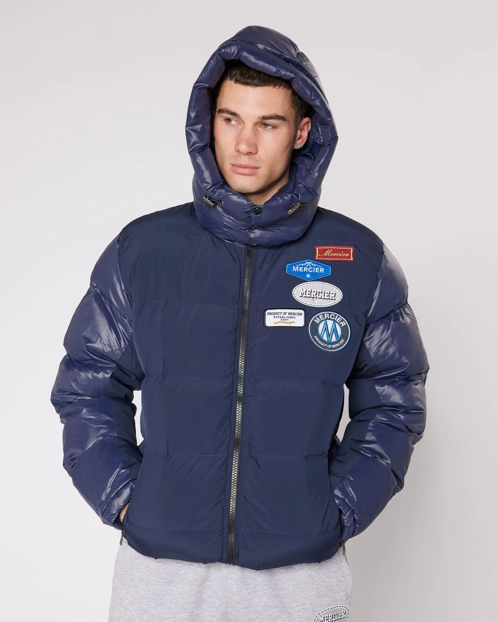 Navy OG badge Panelled Jacket