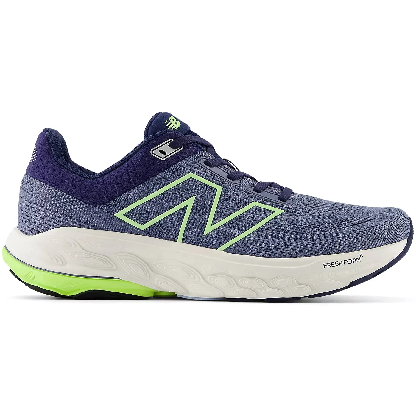 New Balance Men's 860v14 Extra Wide Fit Running Shoes Arctic Grey / Bleached Lime Glo / NB Navy