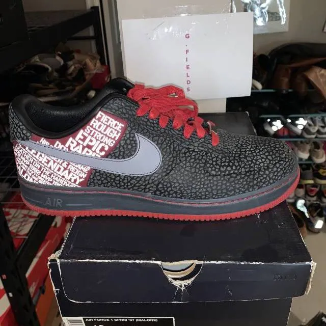 NIKE AIR FORCE 1 LOW MOSES MALONE SIZE 13 PLAYERS EDITION