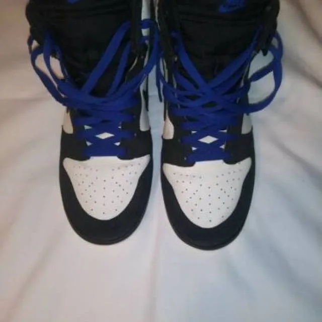 Nike Dunk High Sail-sail Varsity Blue Rare 317982 103 Me...