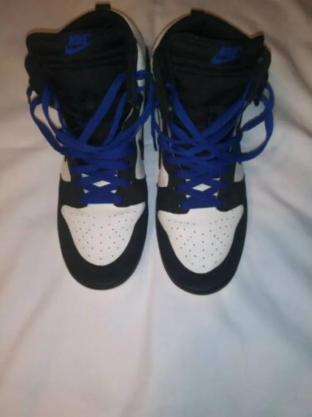 Nike Dunk High Sail-sail Varsity Blue Rare 317982 103 Me...