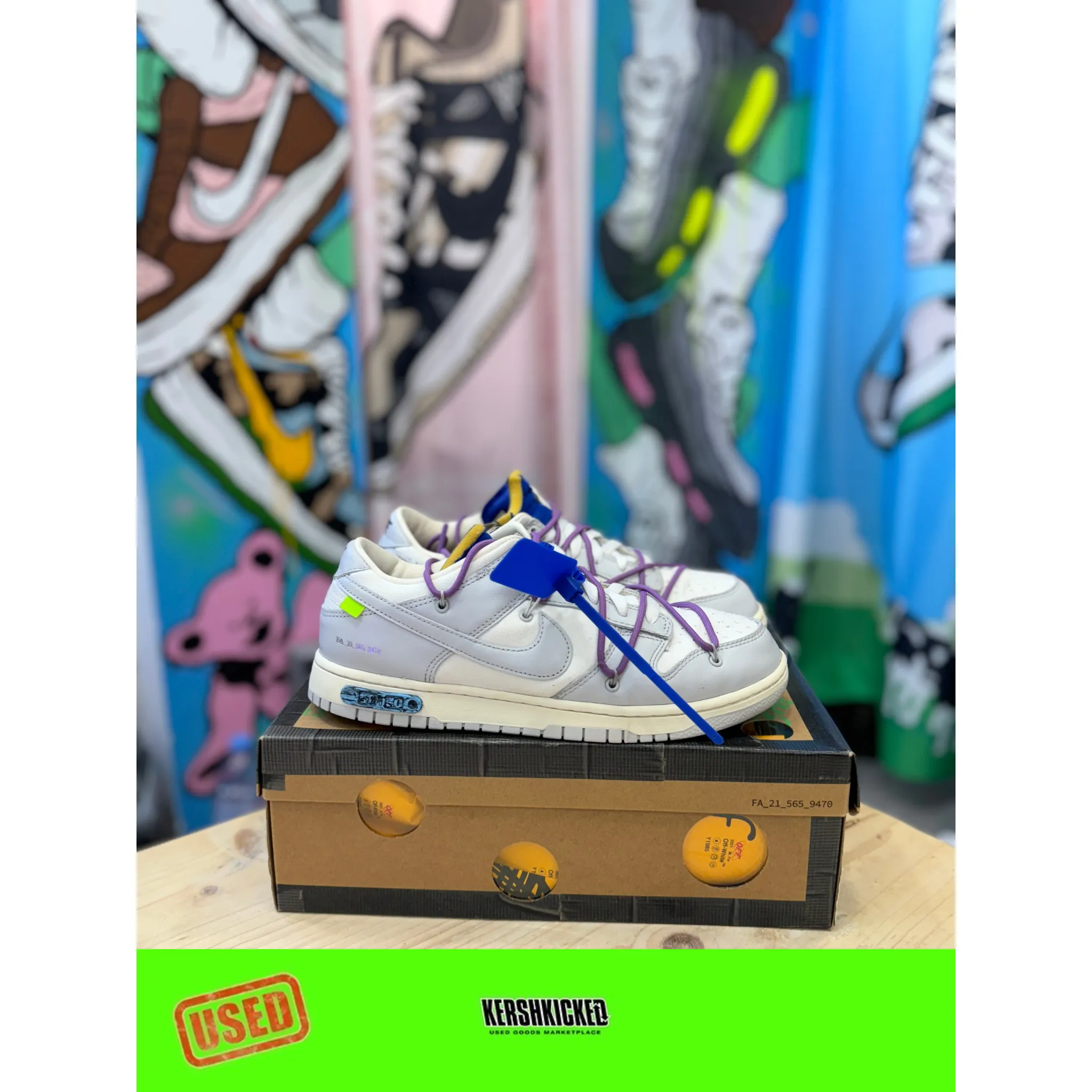 Nike Dunk Low Off White Lot 48 UK 9