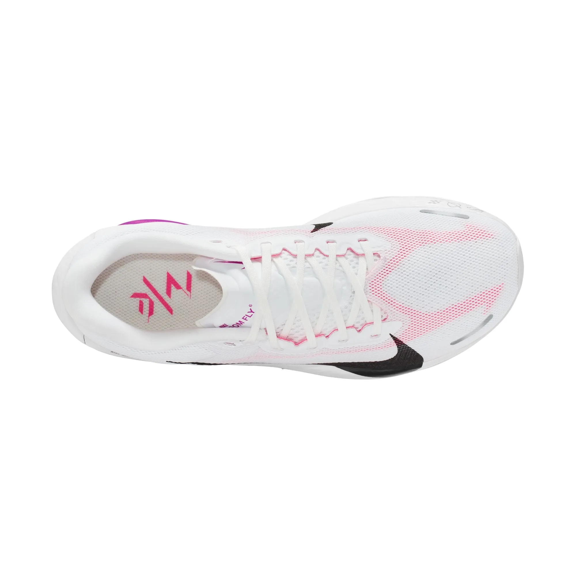 Nike Women's Zoom Fly 6 Running Shoes White / Black / Vivid Grape / Hyper Pink