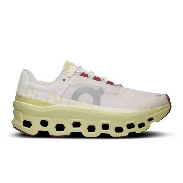 On Women's Cloudmonster Running Shoes - Frost/Acacia