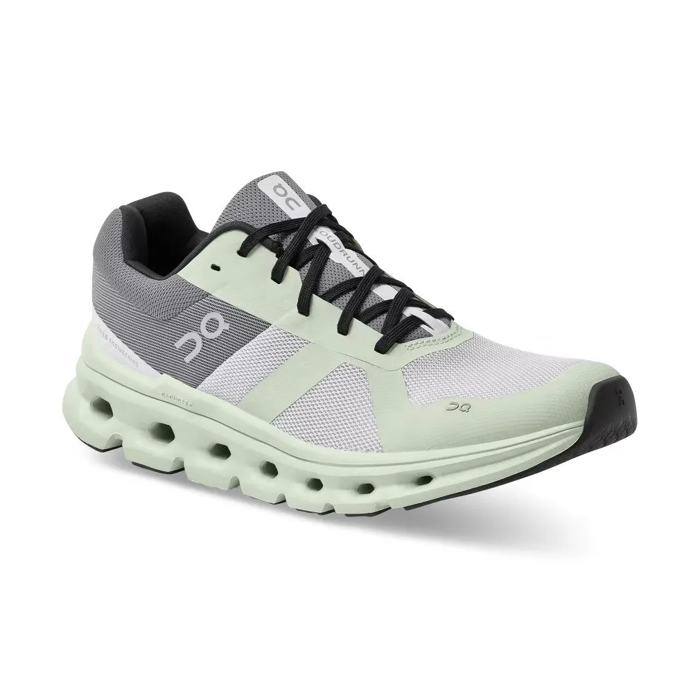 On Women's Cloudrunner Running Shoes - Frost/Aloe