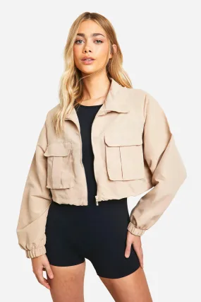 Pocket Detail Crop Jacket