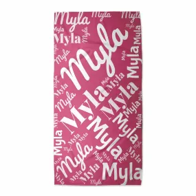 (PRE-ORDER) PERSONALIZED NAME BEACH TOWELS | KIDS (42IN)