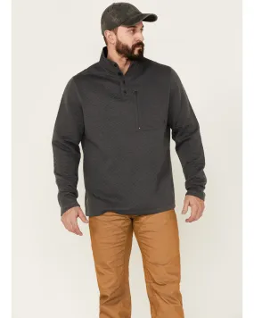 Product Name:  Brothers and Sons Men's Solid Quilt Weathered Mock 1/4 Button Front Pullover