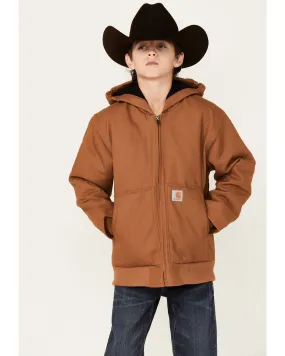 Product Name:  Carhartt Boys' Active Flannel Quilt Lined Hooded Jacket