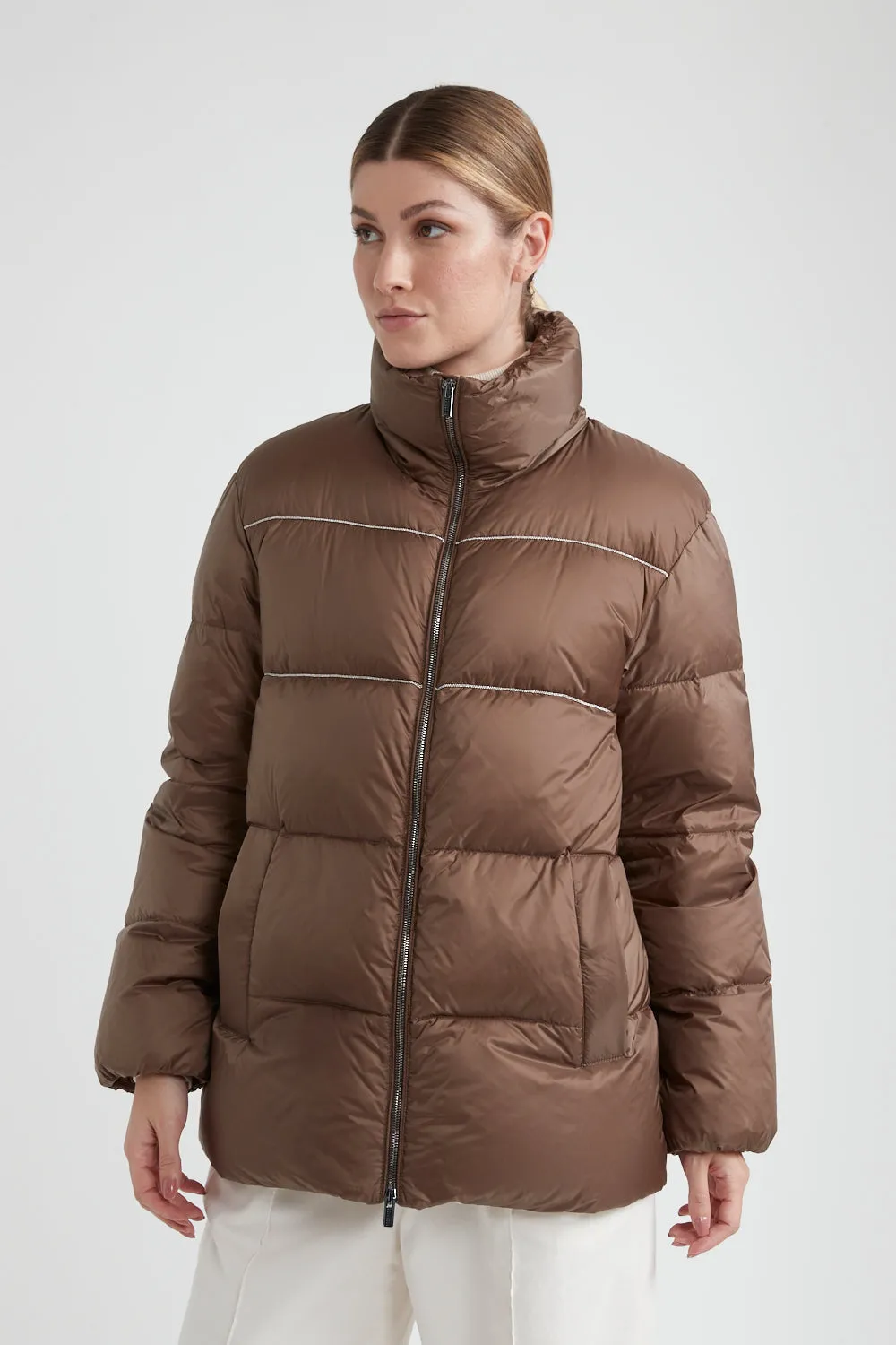 Puffer Jacket - Cognac